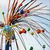Tiras de Bambú de Colores para Bodas, Rojo, Amarillo, Azul, Verde, Naranja, Negro, Morado, Rojo Rosa, Jardinería, Arte Floral, Decoración de Tejido de Bambú para Bodas, Tiras de Bambú Teñidas