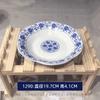 Plato con forma de imitación de porcelana de melamina azul y blanco clásico tazón de arroz cuchara taza plato redondo de compartimento para vajilla comercial de melamina