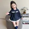 Camisa de Cuadros con Encaje Estilo Coreano para Niñas Estilo Primavera/Otoño 2026 Nueva Moda Infantil Camisa Elegante de Manga Larga para Niña Pequeña
