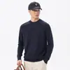 26 Novo Suéter Pulôver Masculino Gola Redonda Outono/Inverno, Manga Longa, Caimento Solto, Casual de Negócios, Tricô Tendência