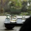 Calcomanía Hecha a Mano Vaso de Vidrio Borosilicato Vaso Ajustado Vaso Homogéneo Hogar Engrosado Resistente al Calor Juego de Té Kung Fu Mar de Té Juego de Té