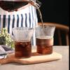 Taza de Café Grabada, Vaso de Vidrio Rayado Vertical de Cintura Pequeña, Vaso para Jugos para Uso Doméstico, Resistente al Calor, Aislado, Vaso de Agua Transparente, Resistente a Altas Temperaturas, Hecho a Mano