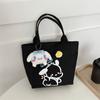 Bolsa de lona estudante bonito 2023 nova bolsa de mão japonesa para deslocamento bolsa de almoço nicho design bolsa casual