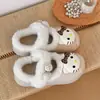 Sapatos Mary Jane de Algodão 2026, novo estilo para mulheres, design fofo de gato, adequados para sair no outono e inverno, estilo cartoon, quentes e fofos, versáteis, com aumento interno de altura