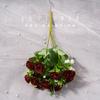 Ramo Pequeño de Quince Cabezas de Rosa Simulada Ramo Falso Flor de Seda Artificial Acabada Flor de Piso para Boda Flor de Plástico Arreglo para Boda