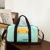 Nueva Bolsa de Viaje de Color Contrastante, Gran Capacidad, Separación de Seco y Húmedo, Bolsa de Gimnasio, Bolso Bandolera, Almacenamiento de Equipaje Ligero Portátil