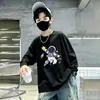 Camiseta Casual Manga Longa Estilo Coreano para Meninos de Média e Grande Porte 100% Algodão Puro Estilo Primavera/Outono 2026 Gola Redonda Solta Tendência