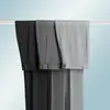 Pantalones Casuales para Hombre Primavera/Verano 2025 Pantalones de Traje Rectos Ajustados con Cintura Elástica, Estilo Delgado, Resistentes a las Arrugas, Pantalones de Vestir para Hombres Jóvenes