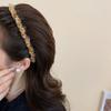 Faixa de Cabelo Enrolada com Estampa de Leopardo Aveludada para Mulheres, Topo Craniano Alto, Outono e Inverno, Faixa de Cabelo Dentada de Nicho, Estilo Maillard, Faixa de Cabelo Fashionável para Lavar o Rosto
