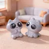 Gato bobo de desenho animado fofo oito peças adoráveis enfeites de mini gato DIY decoração de casa de bonecas acessórios de decoração para casa