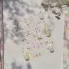Adesivos de Nail Art Tomoni Relief Romântico Cura Primavera Nova Erva Flor Selvagem Joia Adesivos de Unha Feitos à Mão