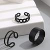 Traje de 3 piezas estilo hip hop frío transfronterizo tipo C, anillo de dedo índice abierto creativo, cadena, anillo de articulación R1321