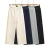 8670-25 Pantalones de Chándal Casuales de Pierna Recta Sueltos con Cordón Cintura Ajustada Limpios de Invierno para Mujer Estilo Coreano Cintura Alta Sueltos