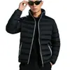Atacado de Fábrica Jaqueta de Algodão Fina com Gola Alta Masculina Outono Inverno Roupas de Algodão Quentes Jaqueta Curta de Algodão Simples Casual Roupa Externa