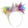 Decoración de Halloween Diadema Arcoíris Diadema de Plumas de Colores Adorno de Plumas Diadema Bola Foto
