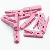 Clip de Madera Colorido Lindo 3.5X0.7Cm Cuerda de Cáñamo Decorativo Clip para Fotos Lindo Hogar