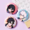 Insignias personalizadas de hojalata con doble brillo plateado, reflectantes, autoimpresas, mercancía para fans de celebridades de anime, hechas a medida a partir de tus propias imágenes
