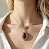 Collar con colgante de murciélago vampiro gótico y cristal morado de Amazon Victoria, comercio transfronterizo
