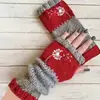 Guantes Personalizados para Otoño e Invierno, Guantes de Punto Cálidos y de Moda para Mujer, Moda Transfronteriza Guantes Bordados Patchwork Cálidos