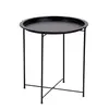 Mesa Redonda Pequena de Luxo Nórdico Leve Portátil Dobrável Mesa de Centro Ins Mini Ferro Forjado Rack de Armazenamento Doméstico Mesa Bandeja Mesa de Canto