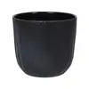 Vaso de Flores com Textura de Madeira Imitada Minimalista Nórdico, Espessado Cinza-Branco Cinza Escuro de Grande Diâmetro para Chão de Sala de Estar