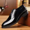 Zapatos Formales Transfronterizos para Hombres Mayores, Zapatos de Hombre Brillantes al por Mayor con Estampado de Cocodrilo, Zapatos de Negocio, Zapatos de Cuero de Moda con Suela de Goma