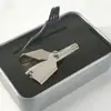 Recortador de vello nasal personalizado de fábrica acero inoxidable para hombre prensa manual limpieza limpieza de vello nasal artefacto de limpieza de fosas nasales