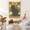 Popular Transfronteiriço Sol e Lua Gato Tarô Cartão Pano Pendurado Pano de Fundo Ins Decoração de Quarto Pano de Parede Tapeçaria de Gato Retrô