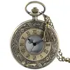 Reloj de Bolsillo Vintage Hueco Personalizado al por Mayor Reloj de Cuarzo Flip-Top Esfera Creativa Reloj Vintage Unisex