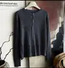 Cárdigan de Punto Bordado con Hilo Retorcido Suave y Ceroso para Mujer 2024 Otoño e Invierno Nuevo Casual Combinable con Todo