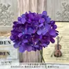 Flores artificiales de tono morado para bodas, decoraciones de pasillo de salón de bodas, arreglos de techo, decoraciones de rosas e hortensias para hoteles, arreglos de suelo y flores artificiales