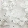 Tela de Bordado de Encaje Hecho a Mano con Cuentas de Flor de Pedrería Tridimensional Tela de Malla de Punto Bordado Láser Tela al por Mayor