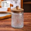 Elegante Frasco de Vidrio Transparente con Tapa de Madera, Material de Grado Alimenticio, Frasco para Almacenamiento en Refrigerador, Botella Sellable para Conservar la Frescura