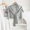 Chal de Estilo Nuevo para el Verano con Protección para el Cuello en Forma de T de Color Sólido, Artículo Decorativo para Uso Diario, Bufanda de Punto