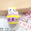 Criativo Estéreo Cor Sólida Gato Animal Caneca Feito à Mão DIY Enfeites de Carro Acessórios de Cola Cremosa Pequenos Acessórios de Resina