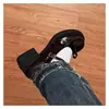 Zapatos de Plataforma Estilo Japonés con Lazo para Mujer, Nuevo Modelo de Primavera, Estilo Británico, Dulces y Lindos, Adecuados para Faldas, Estilo JK, Mocasines de Cuero Lindos de Princesa
