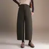 Pantalones Casuales de Pierna Curva Simples y Elegantes para Mujer Otoño Invierno 2026 Nuevos Pantalones Acortados de Cintura Alta Adelgazantes Pantalones Elegantes de Pierna Ancha para el Trabajo
