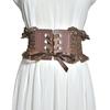 Popular europeo y americano versátil otoño e invierno cinturón ancho Sello de cintura decorativo de encaje para mujer en stock al por mayor