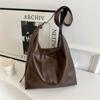 Bolso Tote de Gran Capacidad Nuevo Moda de Moda Casual para Mujer Bolso de Hombro para Mujer Retro Color Sólido Bolso para Mujer