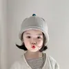 Chapéu Infantil Outono e Inverno Chapéu de Lã Gorro Tricotado Touca de Bebê Estilosa Touca de Feijão Pequena Chapéu Pulôver Quente