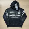 Hellstar Otoño Nueva Marca de Moda Sudadera Vintage Lavada para Hombres y Mujeres Parejas Conjunto Nfc Sudadera