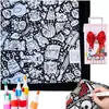 Manta de Colorir DIY Nova com Marcadores Manta de Colorir DIY com Marcadores