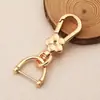 Chaveiro de Liga de Zinco Pingente de Chaveiro de Carro com Flor Cravejada de Diamantes Fecho de Mola, Unissex, Não Desbota