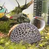 Escondite para peces pequeños casa de concha negra refugio de concha negra cristal de plástico cerámica panal cría de peces camarones decoración de acuario diseño hueco