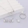 Acessórios de Pérola DIY Joias Conjunto de Pérolas em Prata Esterlina S925 para Mulheres Nicho Luxo Leve Moda Commute Colar de Laço