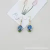 Aretes para Mujer Estilo Bosque, Flor de Árbol Real, Piedra Preciosa del Tiempo Hecho a Mano, Aretes de Gypsophila, Flores de Encaje