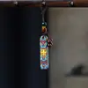 Sândalo Pintado Tudo Liso Ornamentos para Pendurar Celular Incenso de Madeira Estilo Chinês Sem Marca Tassel Pequeno Pingente Chaveiro para Homens e Mulheres