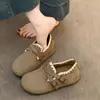Sapatos femininos de sola reta, outono e inverno, sapatos slip-on Birkenstock 2026 novo estilo fashion, para usar com saias, sapatos Mary Jane que aumentam a altura