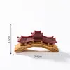 Paisagem em miniatura com rochas artificiais e pavilhão, bonsai de jardinagem estilo chinês, acessórios decorativos DIY, pequenos ornamentos para terrário ecológico