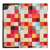 Funda Protectora Pintada para Samsung S10 FE 10.9 A8 10.5 Plegable en Tres Partes Tipo Libro Anticaídas Plana